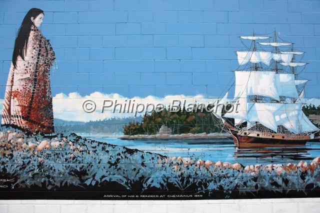 canada colombie britannique 33.JPG - Peinture murale, Chemainus, Ile de Vancouver, Colombie-Britannique, Canada